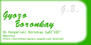 gyozo boronkay business card